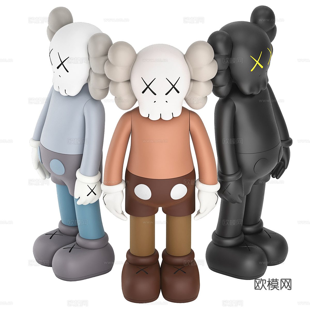 KAWS 公仔 玩偶 潮玩摆件3d模型