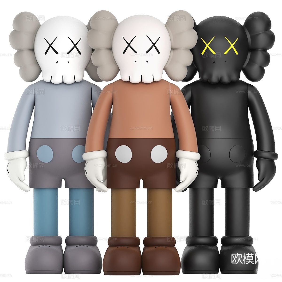 KAWS 公仔 玩偶 潮玩摆件3d模型