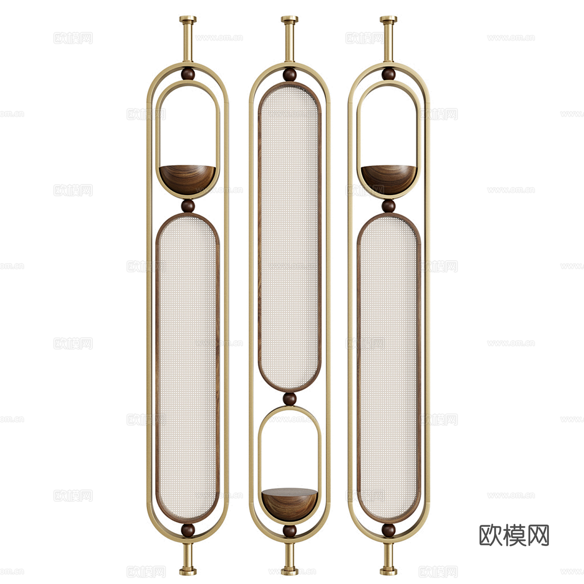 现代屏风 隔断su模型