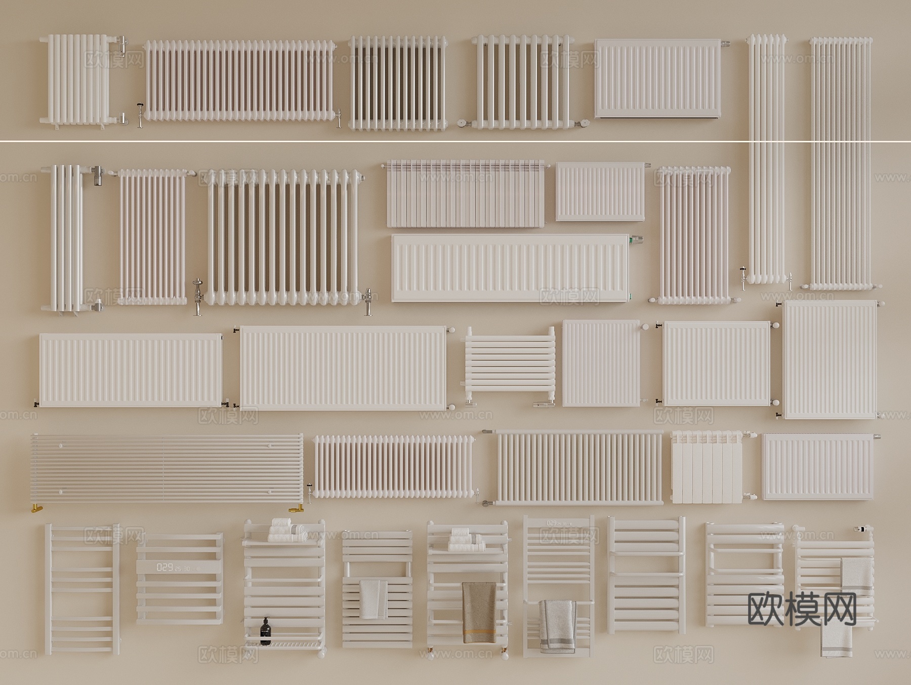 暖气片 取暖器 电热毛巾架3d模型