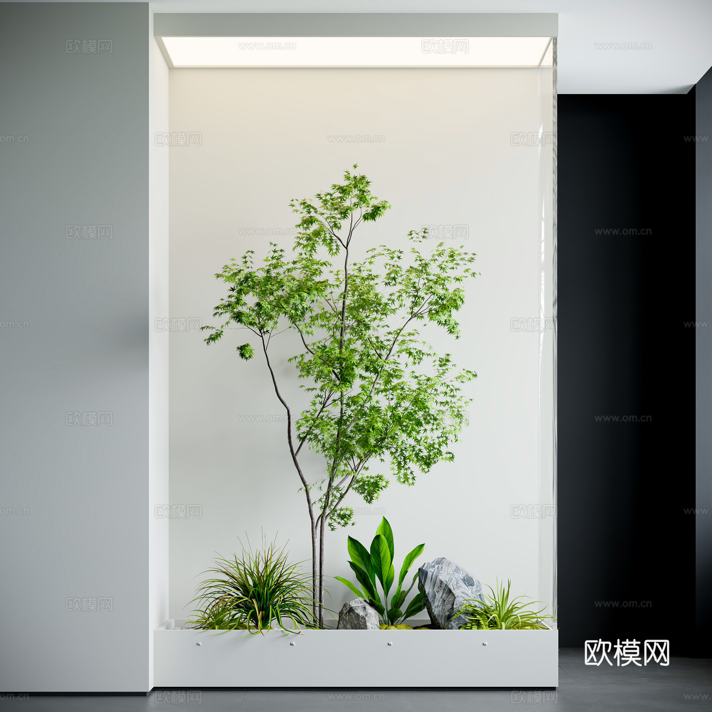 现代室内景观造景3d模型