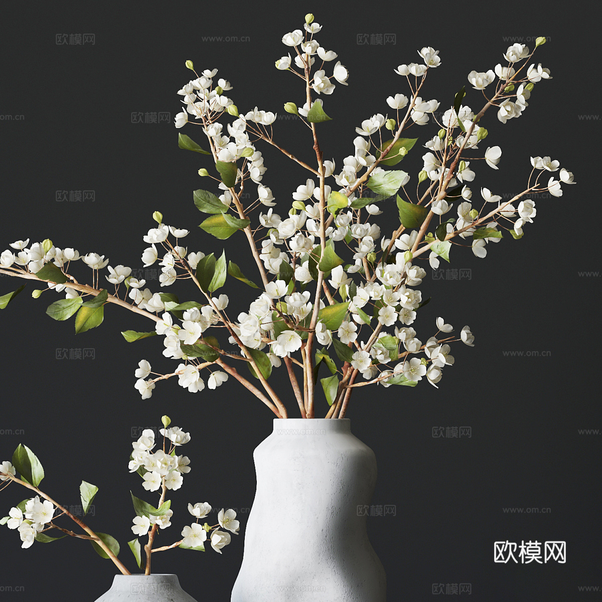 花瓶 花卉 花艺 插花3d模型