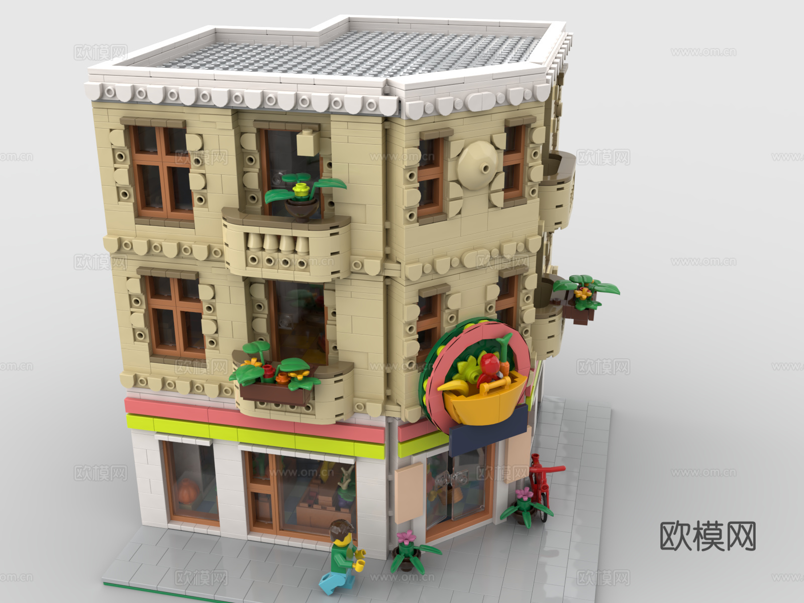 乐高 LEGO 玩具 积木 建筑 房子 超市3d模型