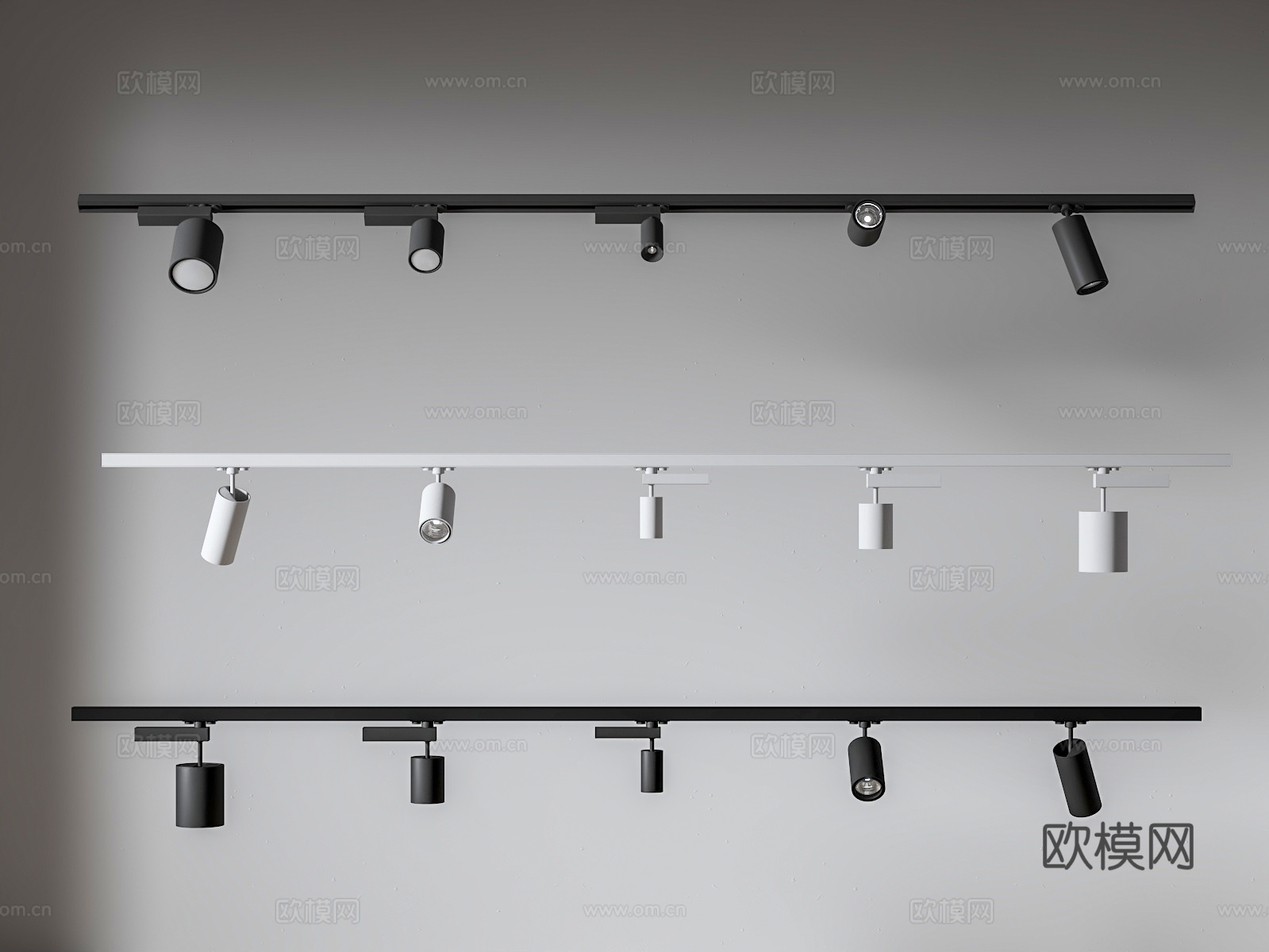 轨道灯 轨道射灯3d模型下载