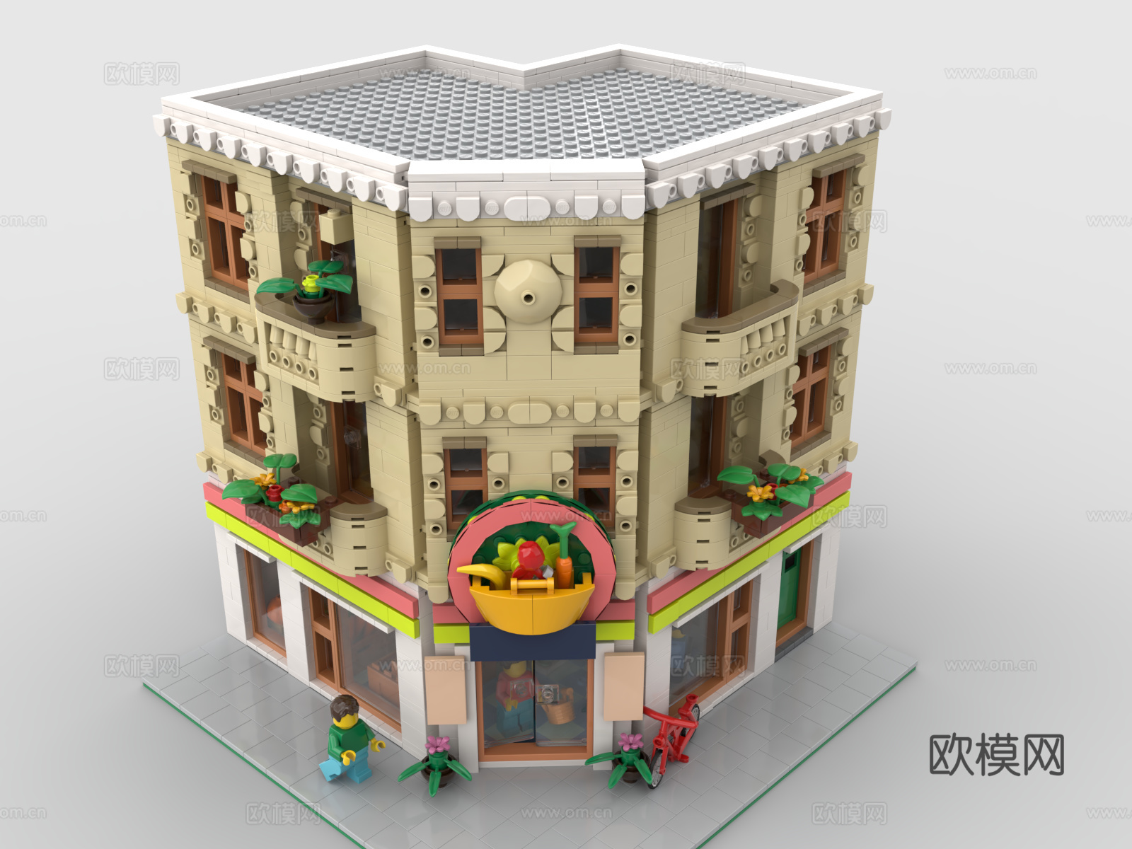 乐高 LEGO 玩具 积木 建筑 房子 超市3d模型