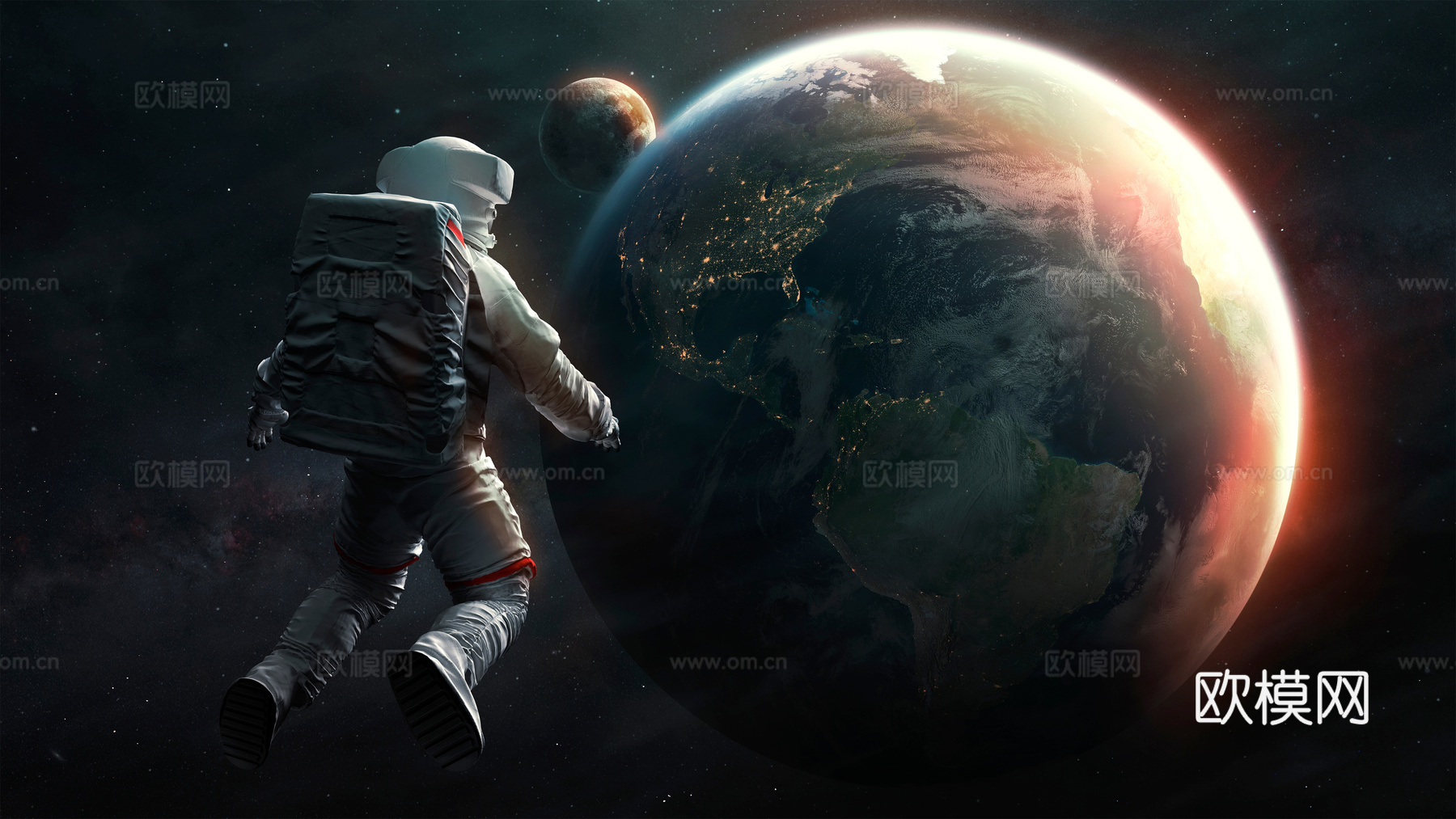 宇宙星球 宇航员 星球星空