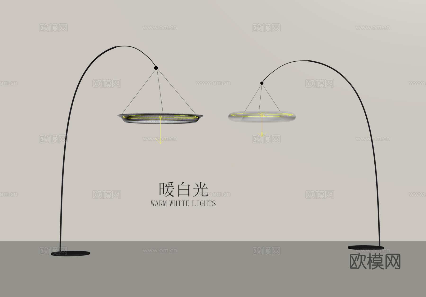 Artemide 落地灯 钓鱼灯su模型