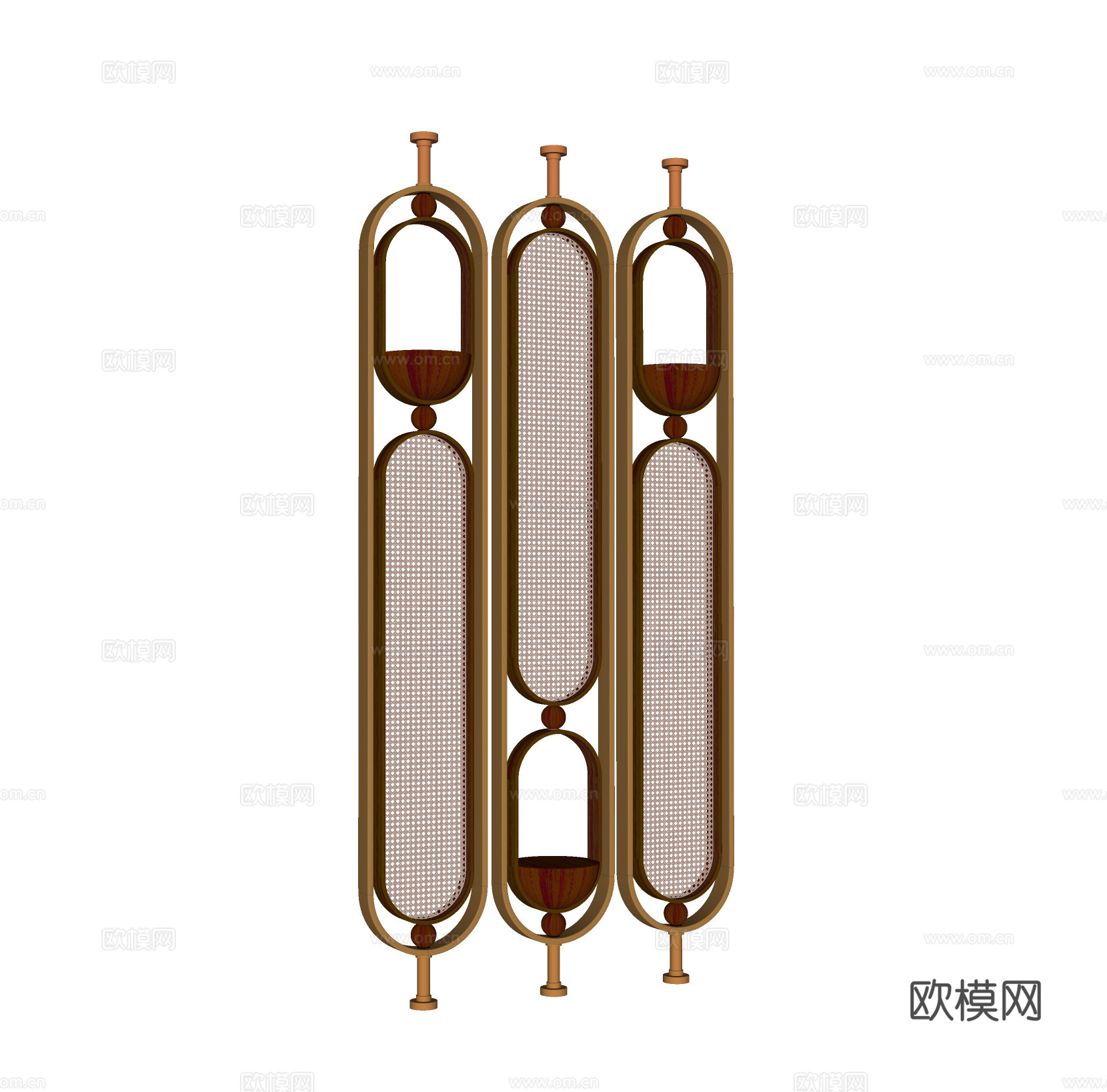 现代屏风 隔断su模型