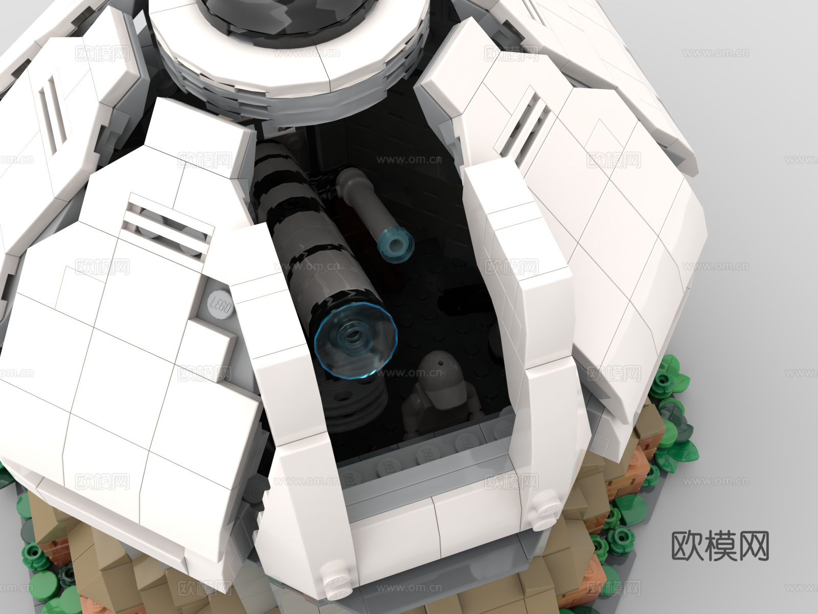 乐高 LEGO 天文台 太空望远镜 积木玩具3d模型下载（渲染图3）