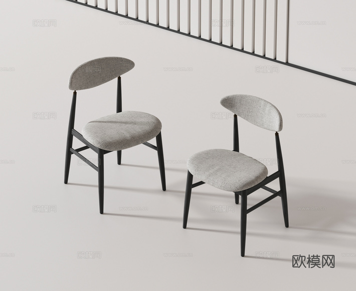 现代单椅 餐椅3d模型下载