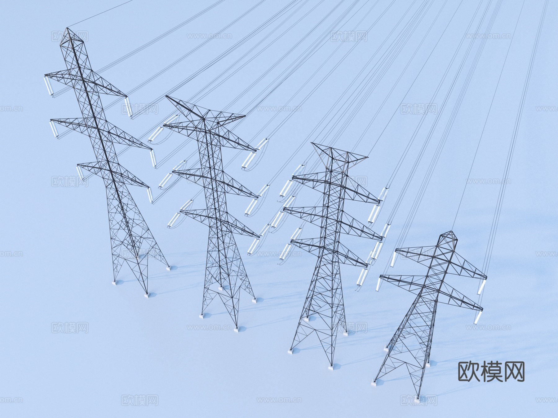 电塔 电气设备 电线塔3d模型