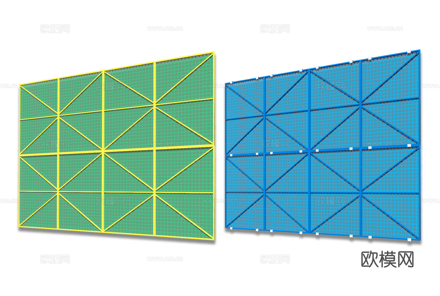 建筑防护网 工地安全网 爬架网片3d模型