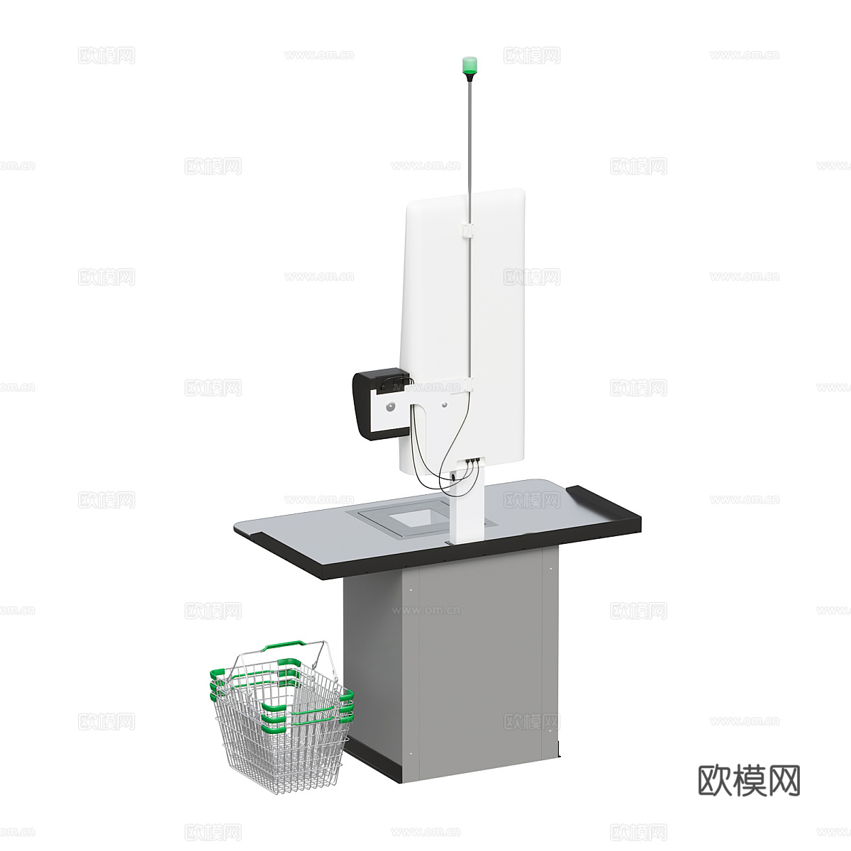 自助收银台3d模型