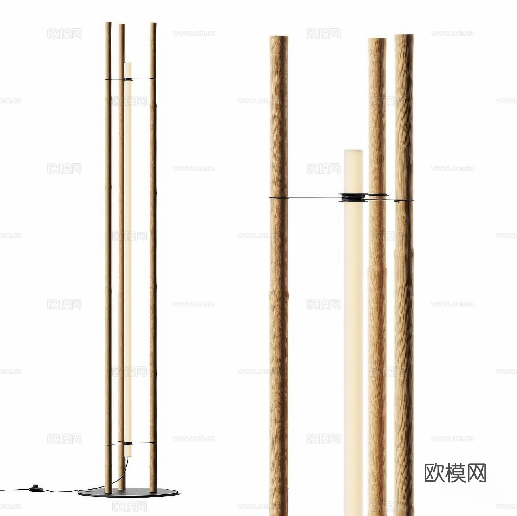 新中式落地灯3d模型