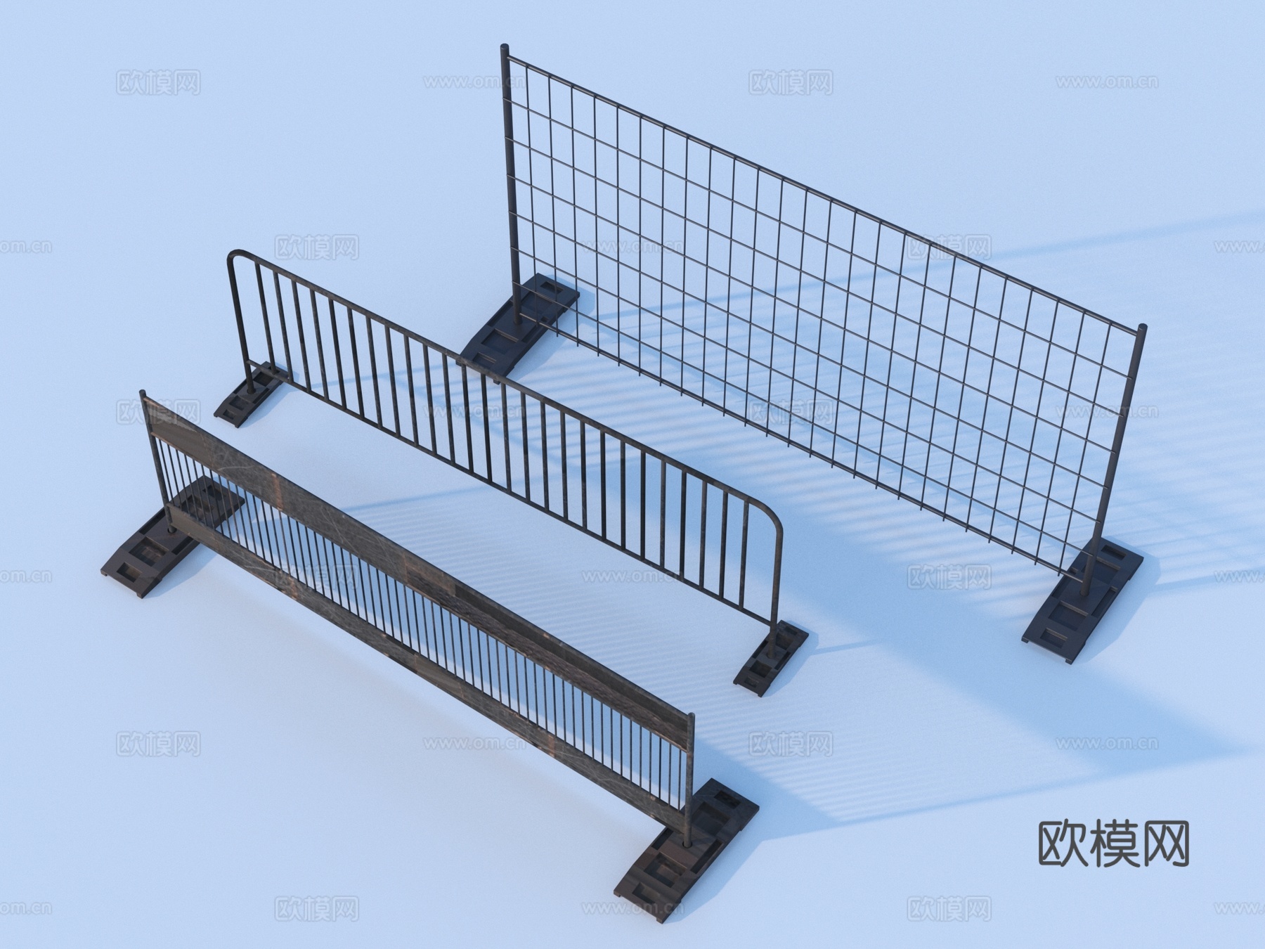 护栏 栏杆 围栏 铁艺围栏3d模型