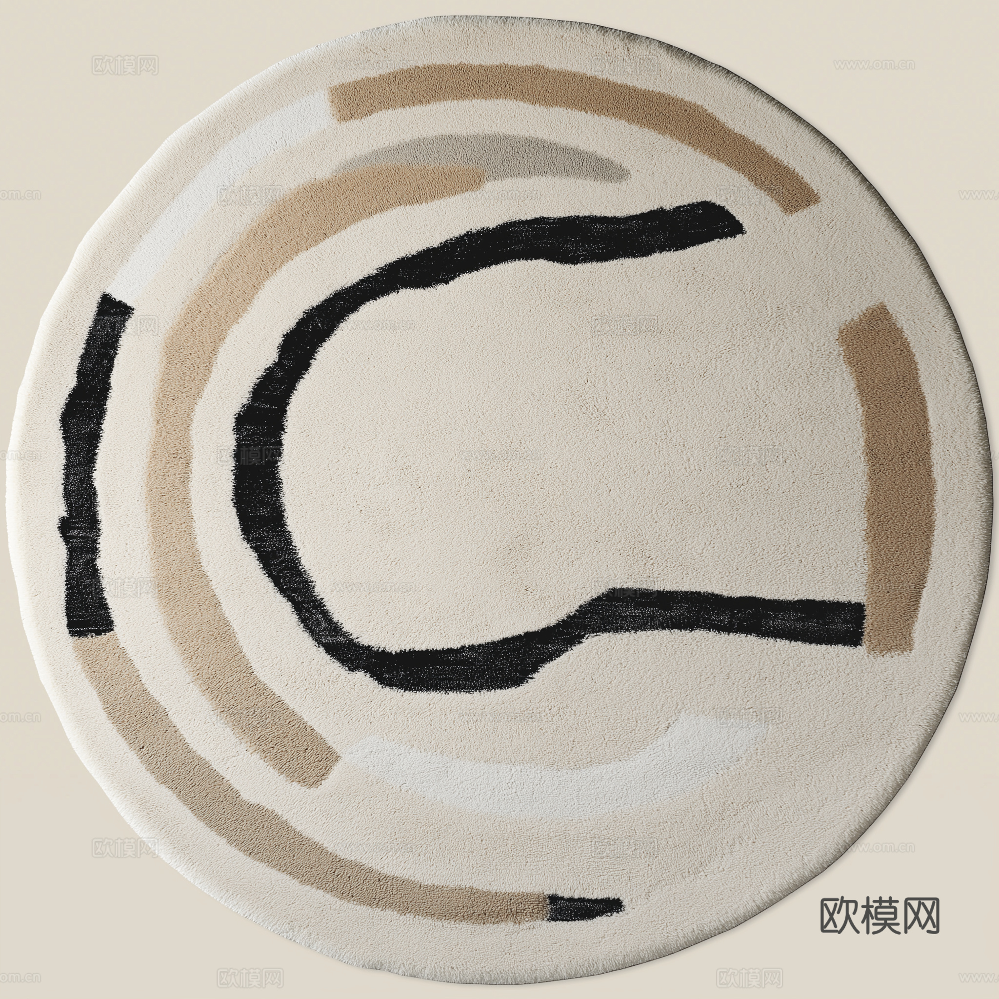 高清现代北欧风格圆形地毯下载