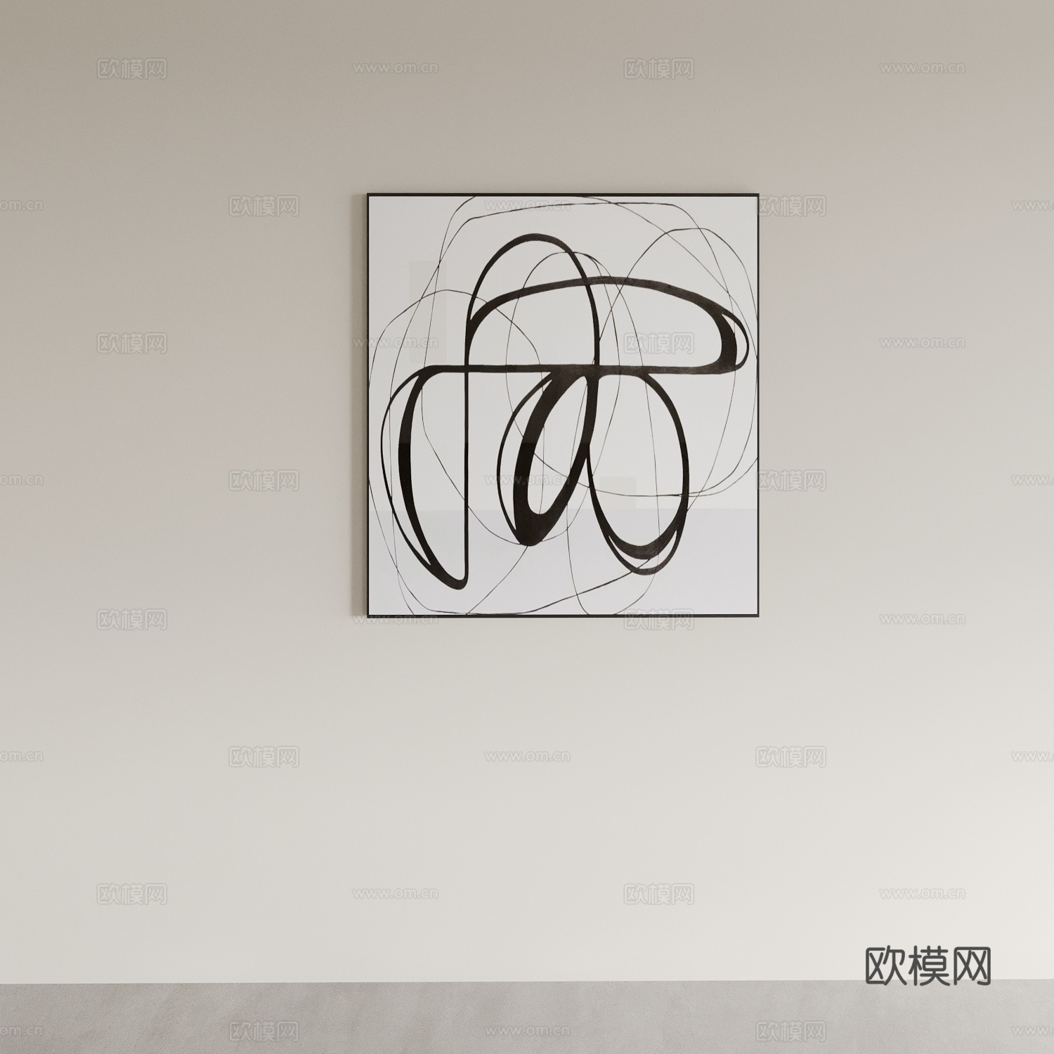 抽象画 挂画 装饰画 艺术画3d模型