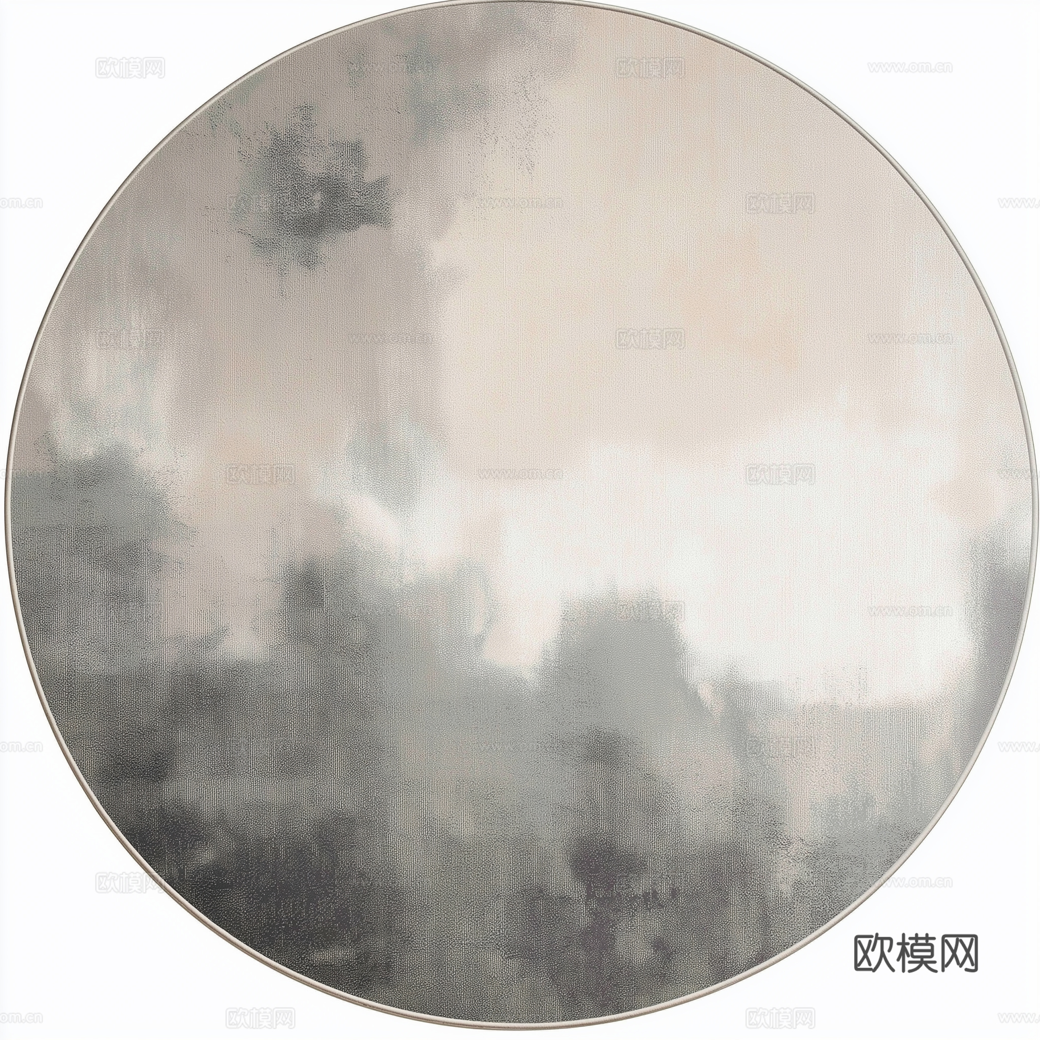 高清现代新中式风格圆形地毯下载