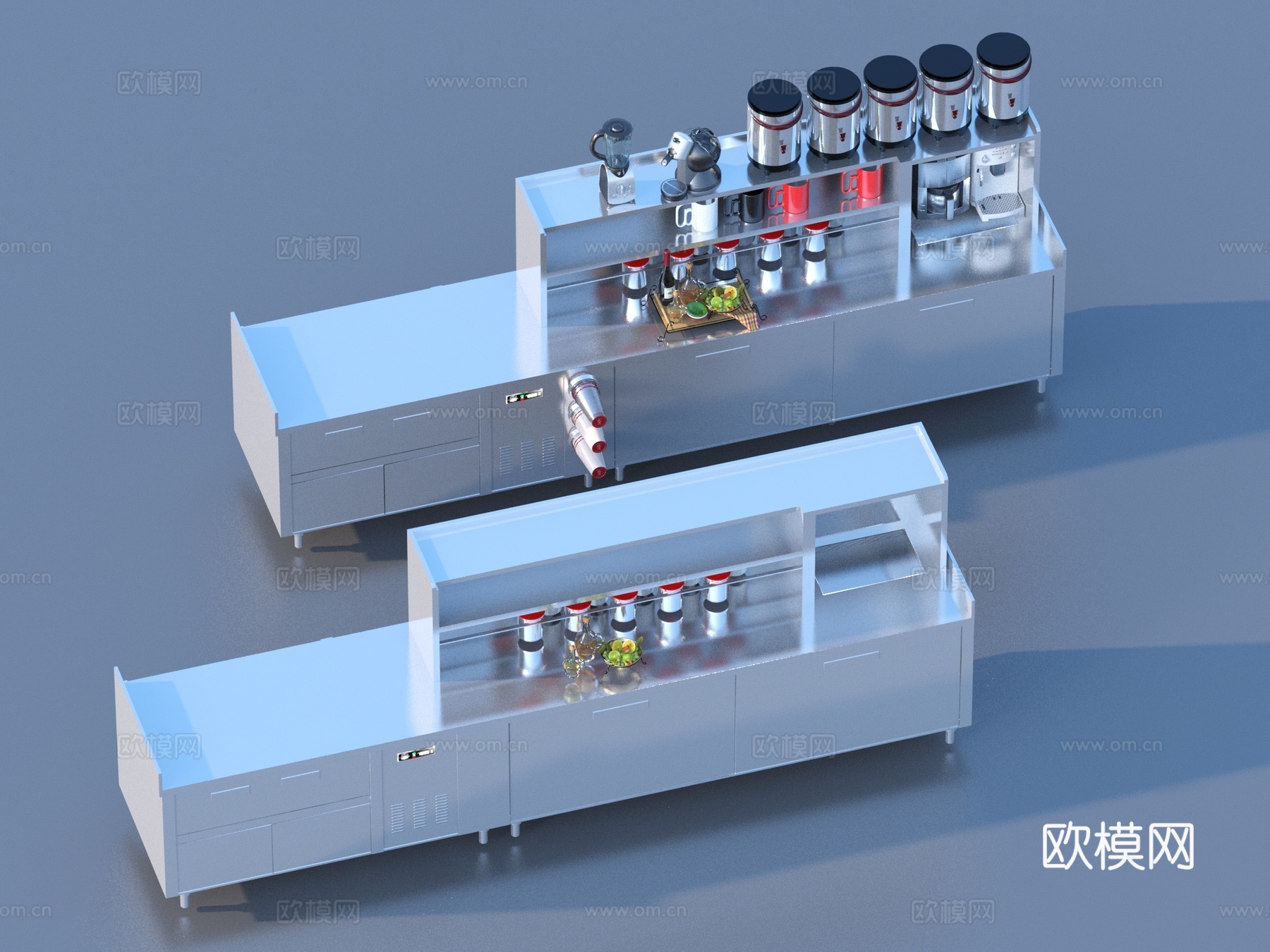 餐饮后厨设备3d模型