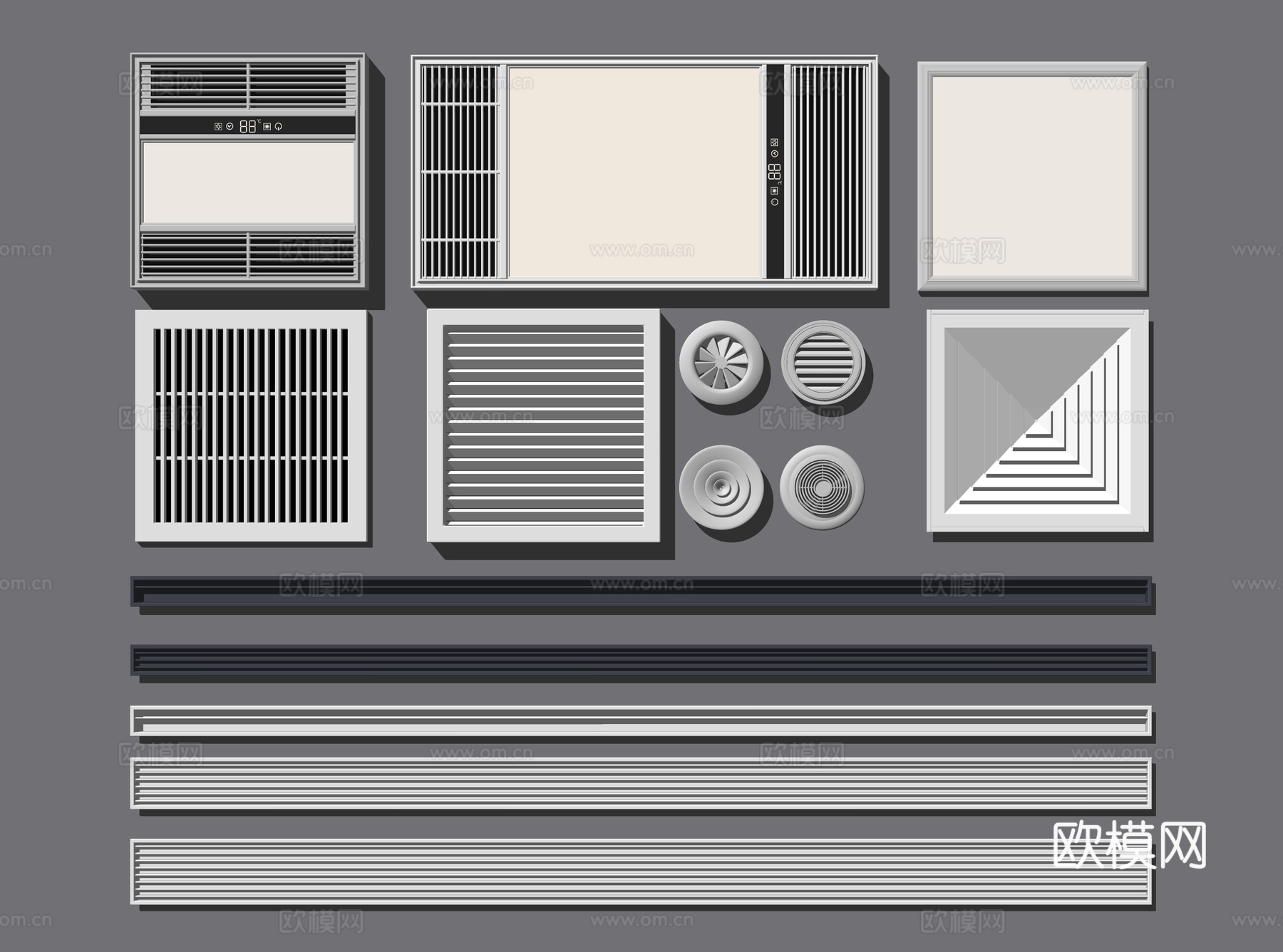 暖气罩 中央空调出风口su模型