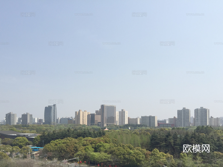 白天城市外景-免费3dmax模型库-欧模网