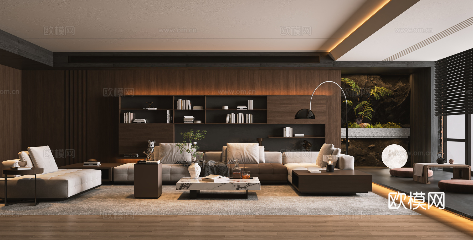 Minotti 组合沙发 客厅3d模型