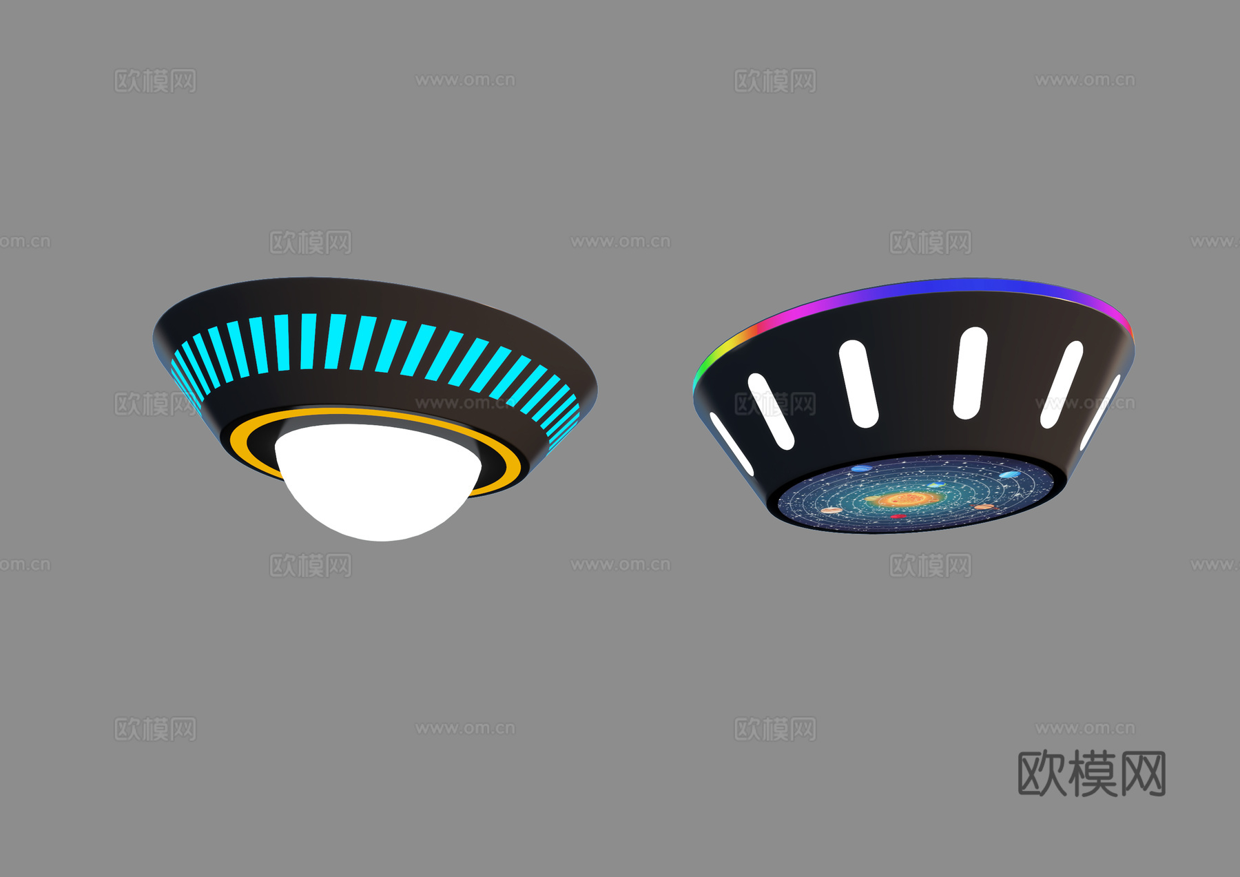 科技吊灯 台球室灯具 网吧装饰灯 异形吊灯3d模型