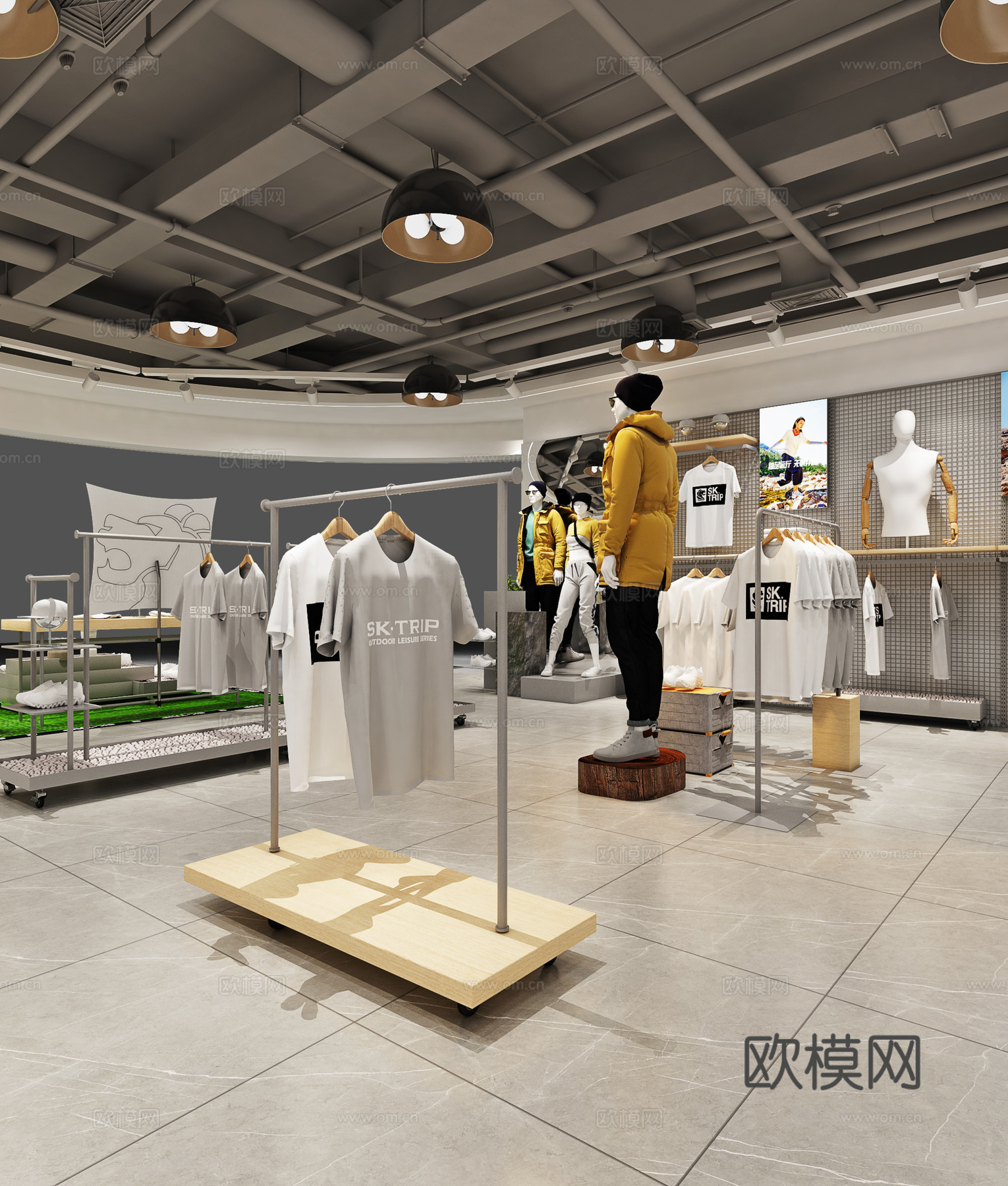 现代服装店3d模型