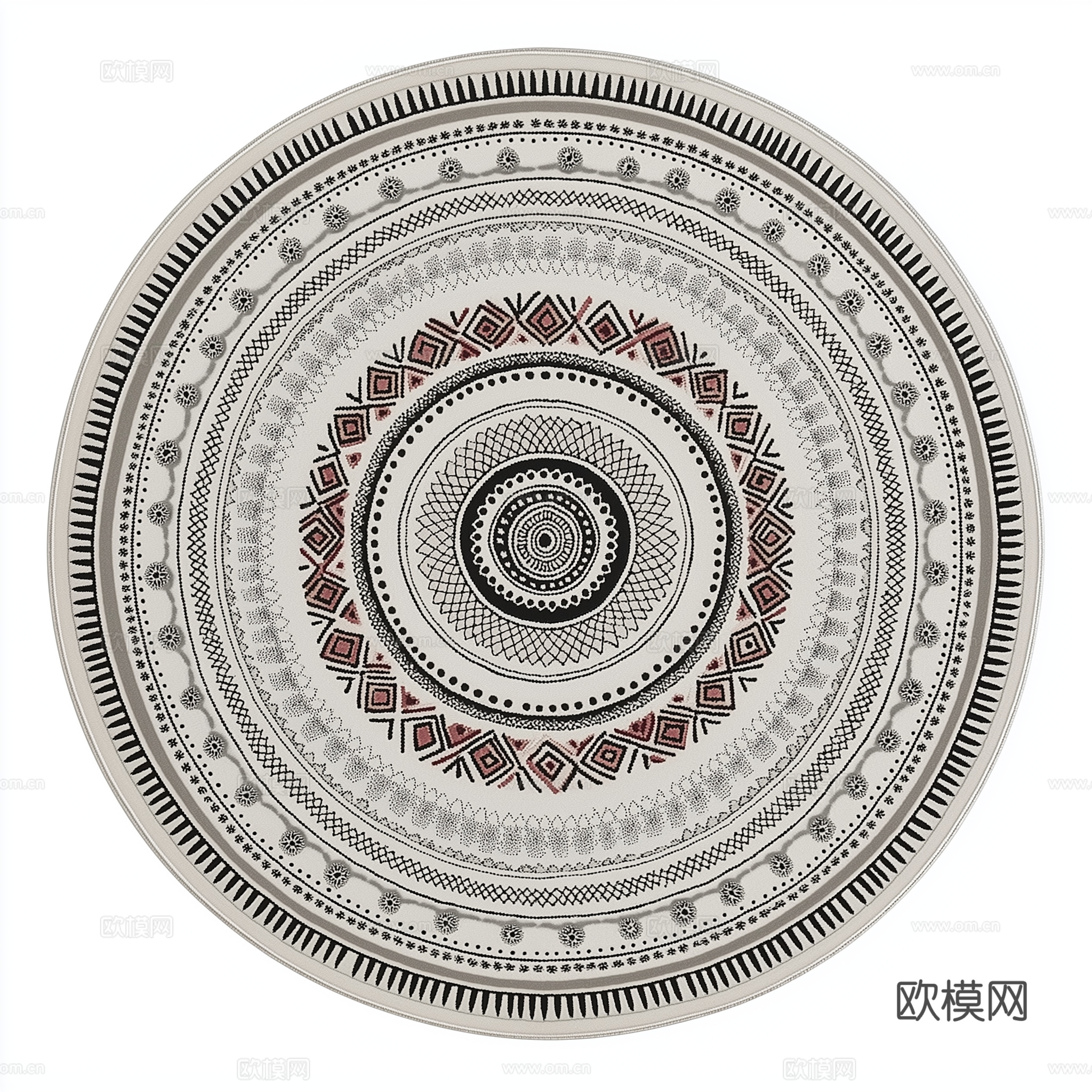 高清民族风格圆形地毯下载