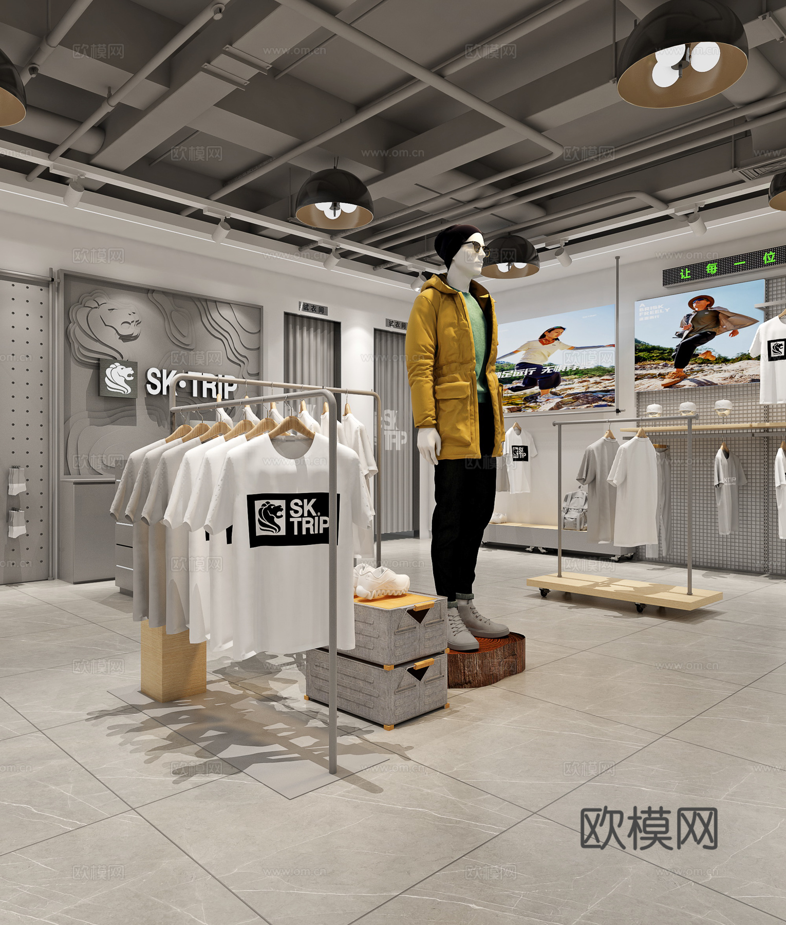 现代服装店3d模型