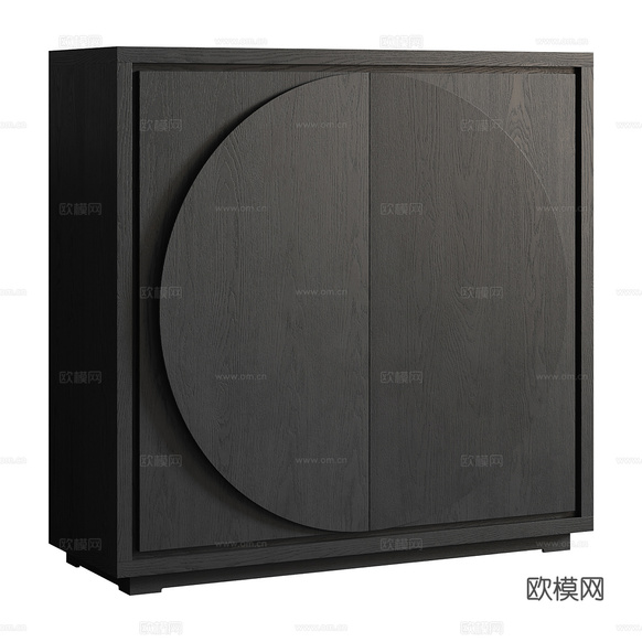 新中式玄关柜3d模型下载(渲染图1)