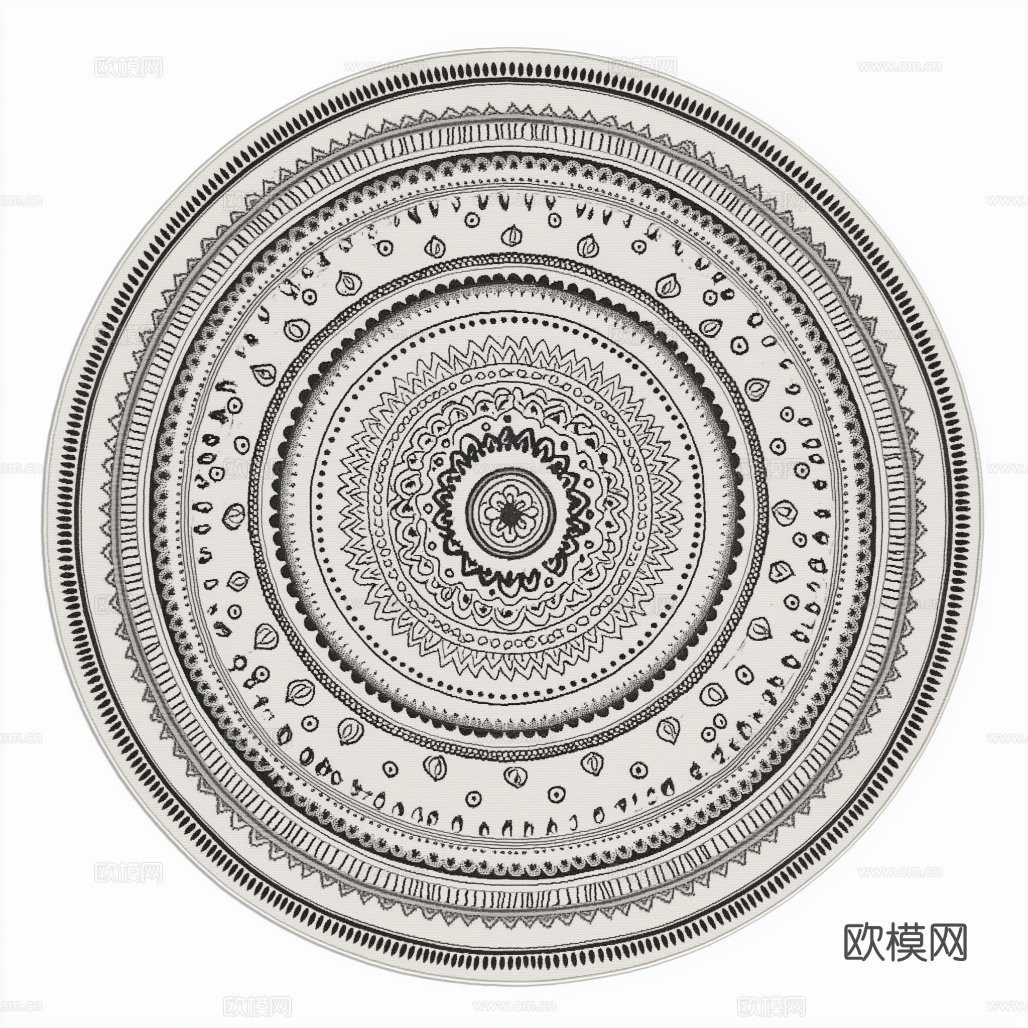 高清民族风格圆形地毯下载