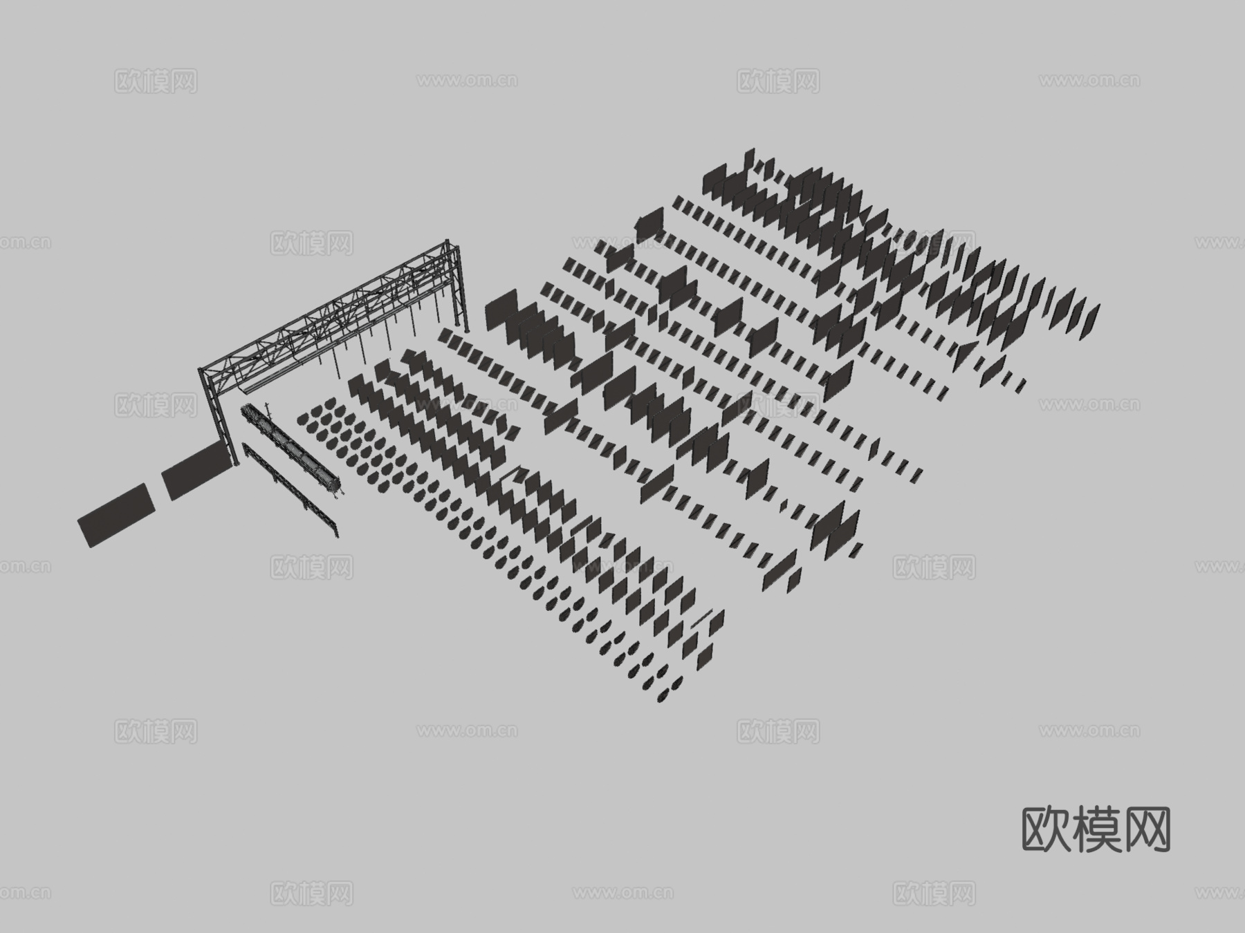 公路标志 标识牌su模型