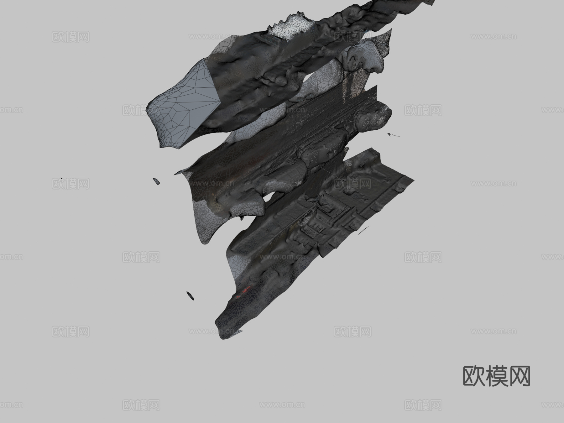 雪街su模型下载（渲染图1）