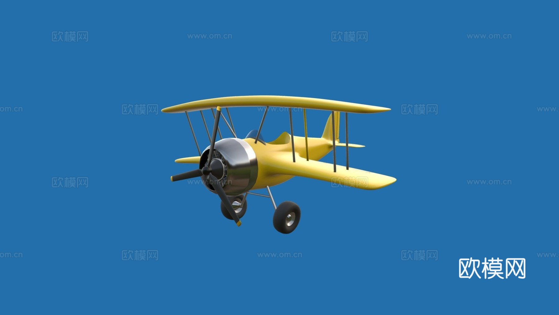 玩具飞机su模型下载（渲染图2）