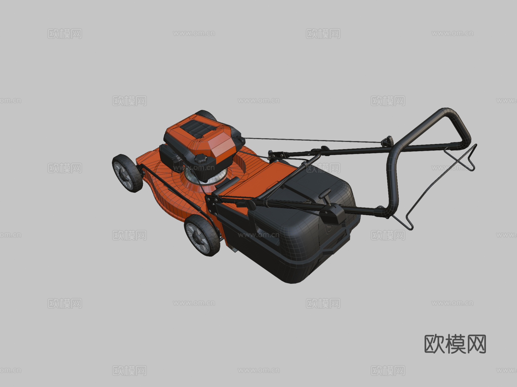 割草机su模型下载（渲染图1）