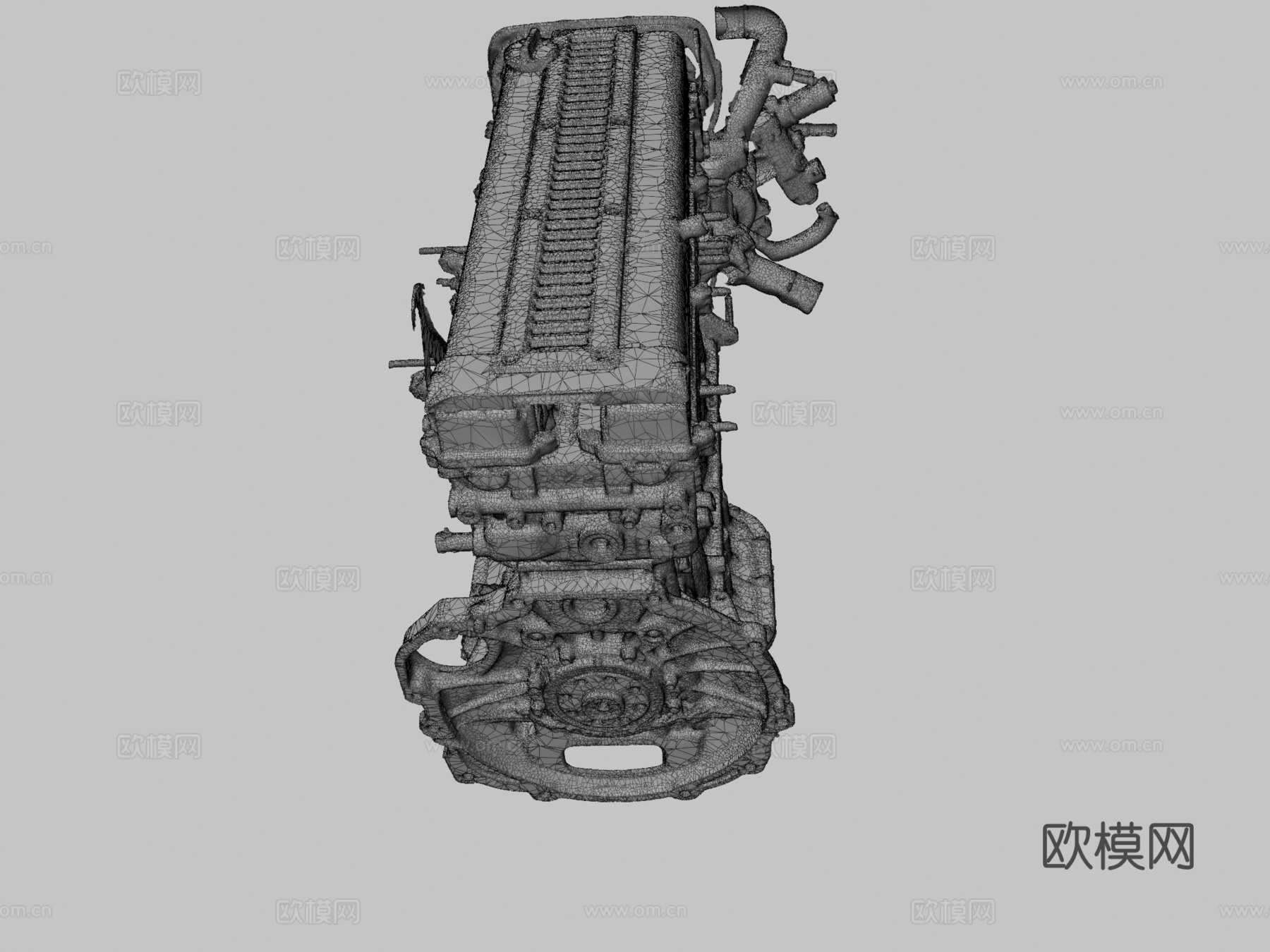 发动机su模型下载（渲染图3）