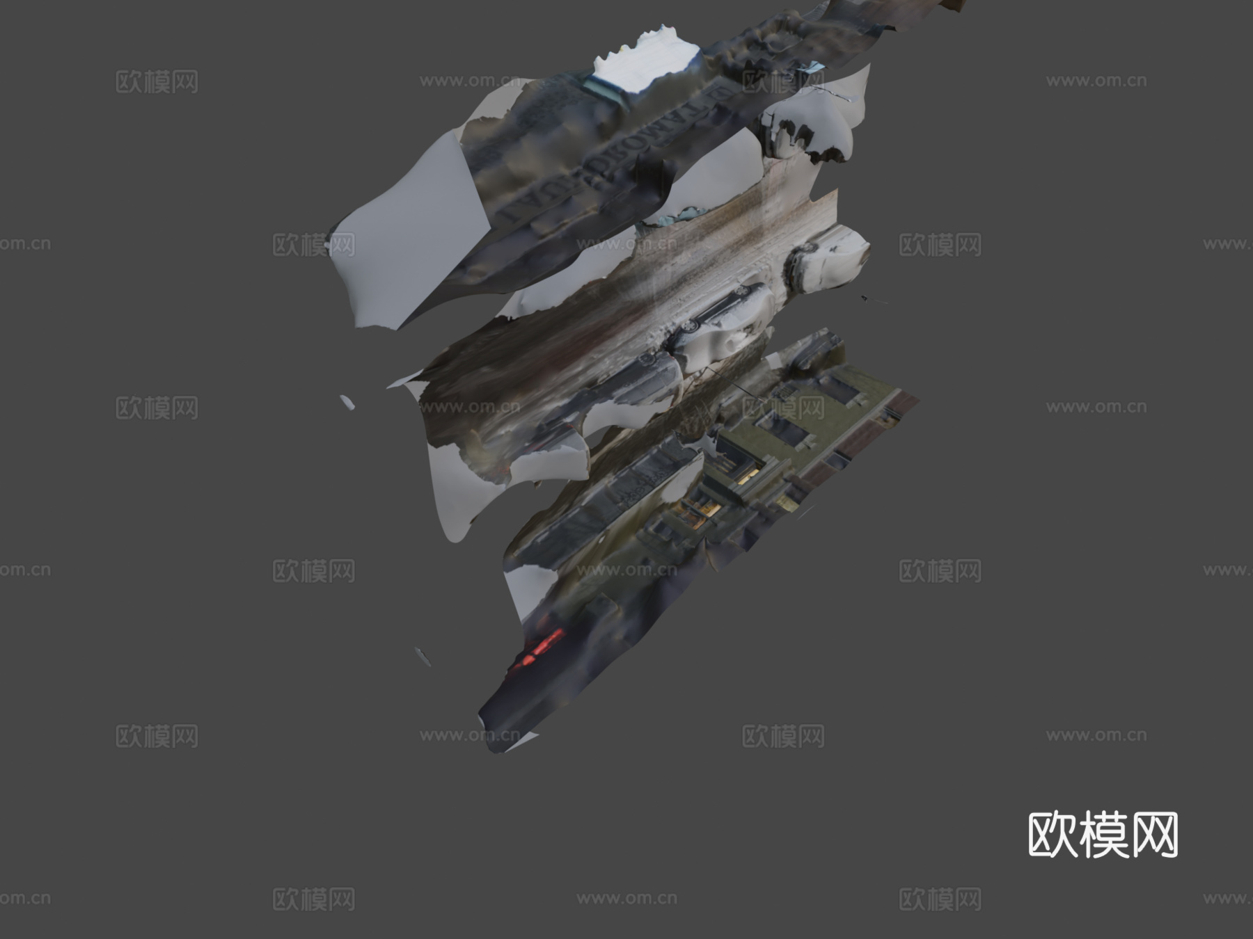 雪街su模型下载（渲染图6）