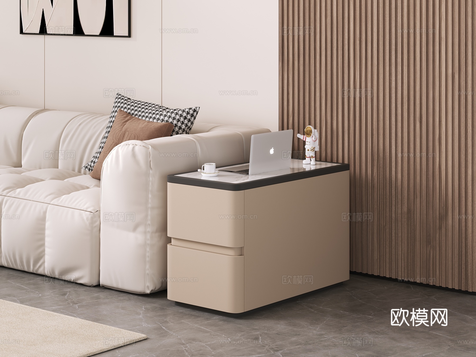 现代沙发边柜3d模型下载