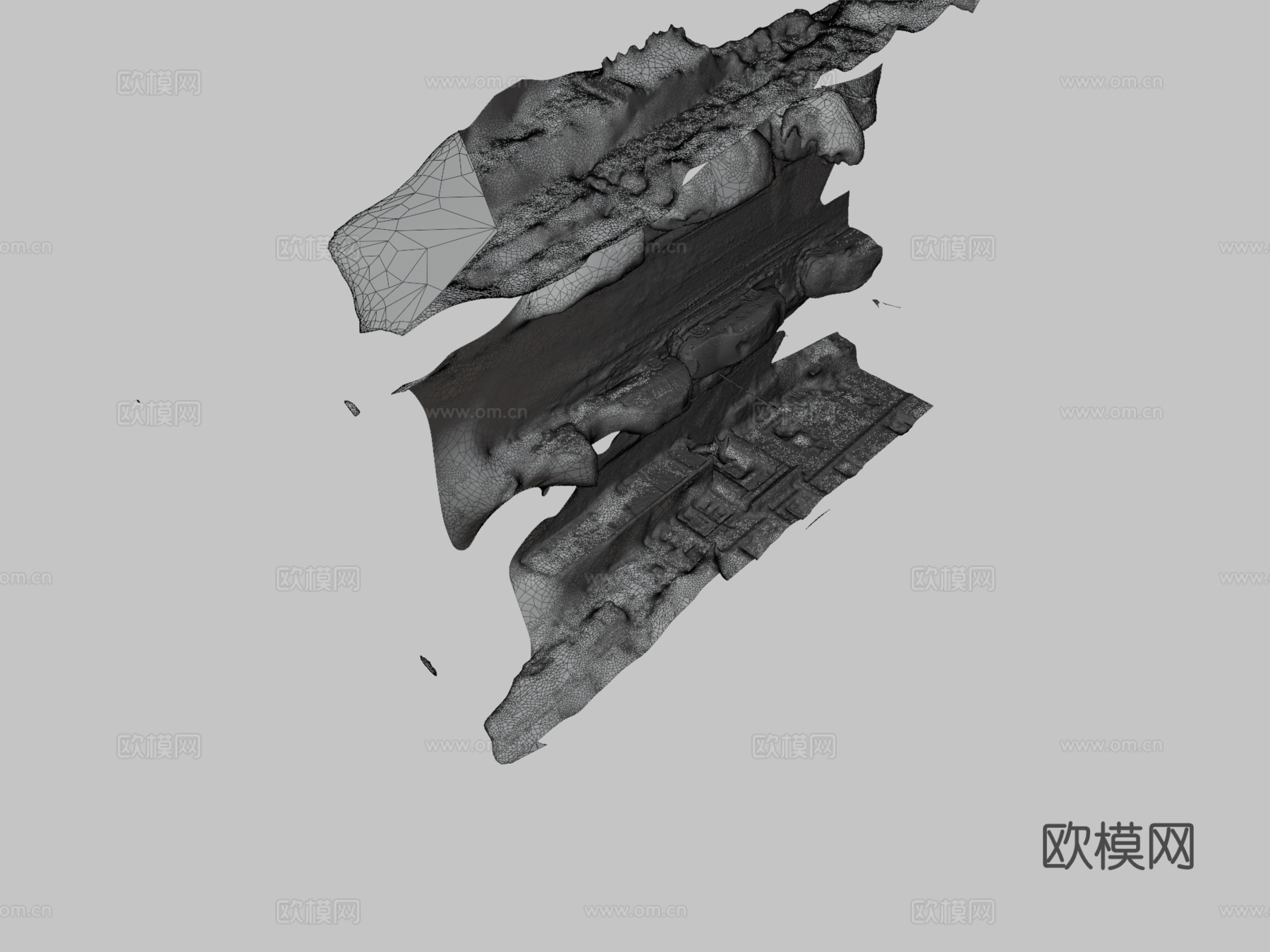 雪街su模型下载（渲染图3）