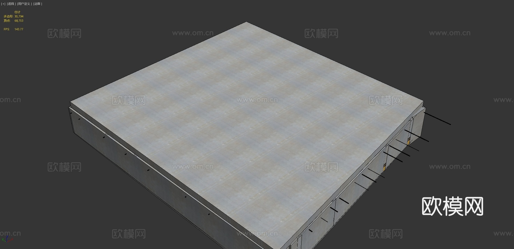 地下停车场su模型下载（渲染图4）