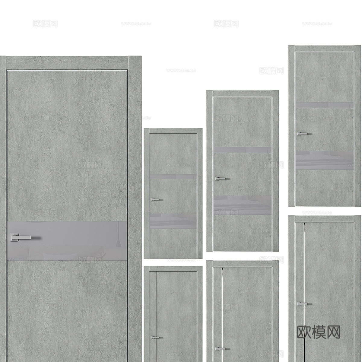 现代卧室门 房间门 简约门 单开门3d模型