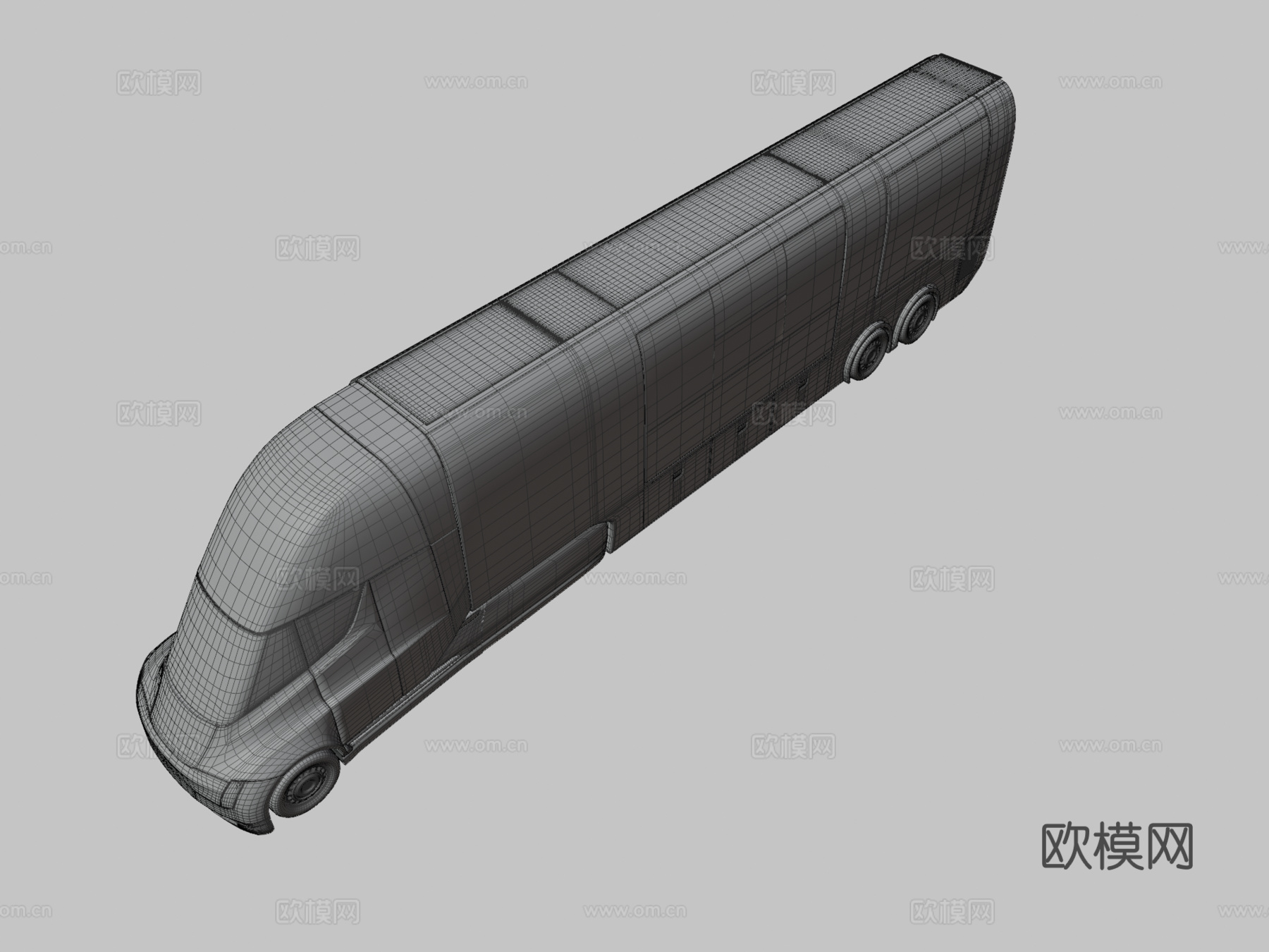特斯拉半挂卡车su模型