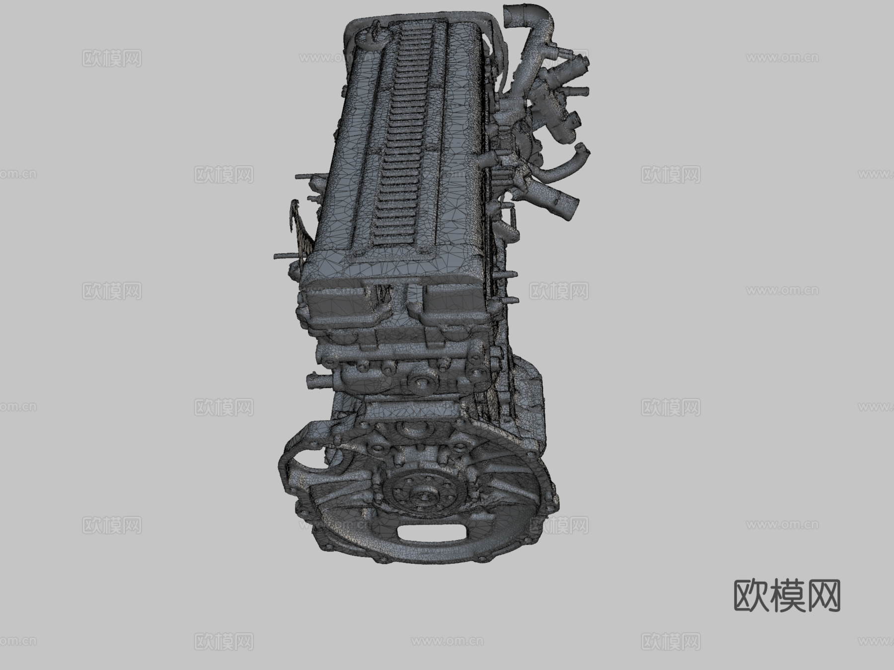 发动机su模型下载（渲染图1）
