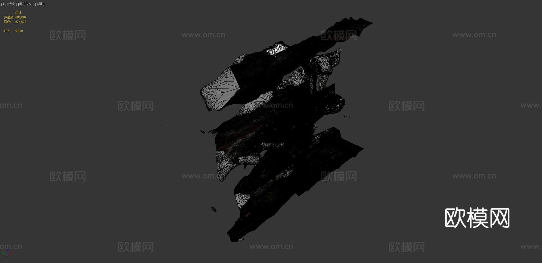 雪街su模型下载（渲染图4）