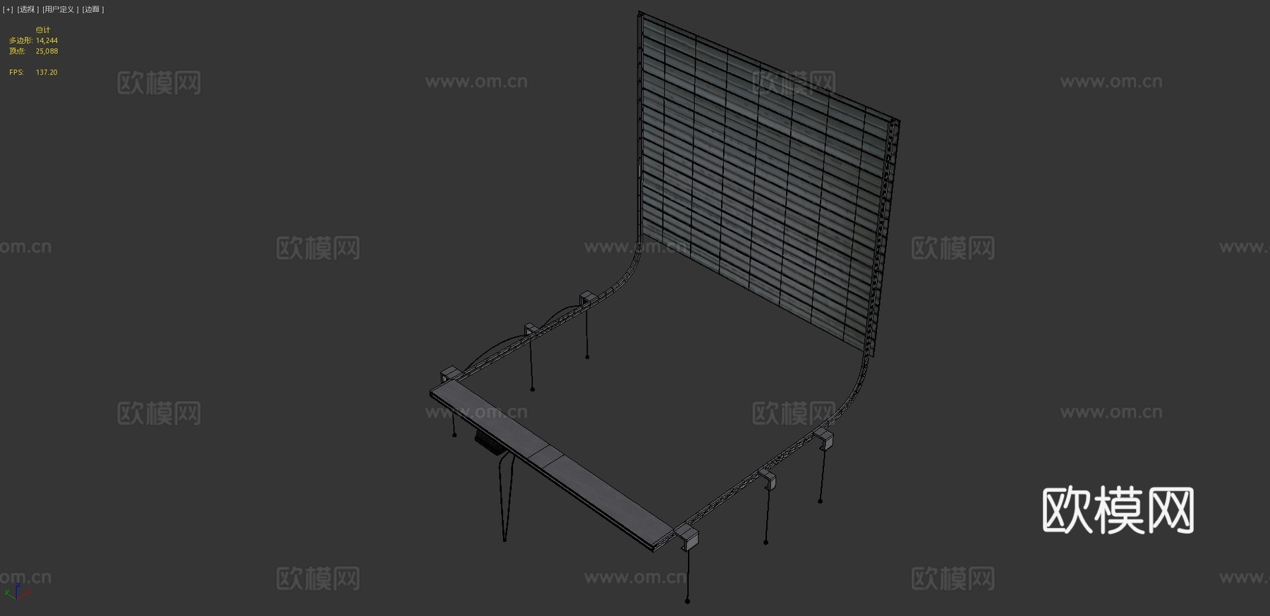 现实金属车库门su模型