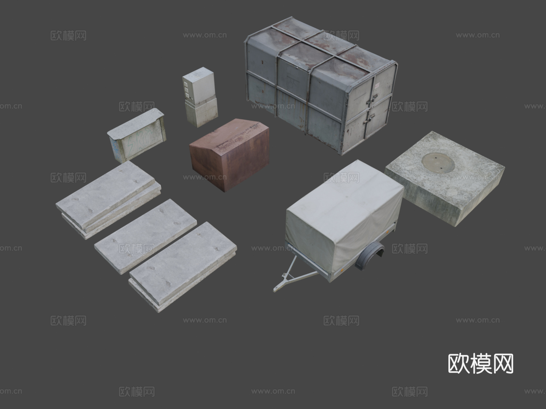 工业箱子su模型下载（渲染图8）