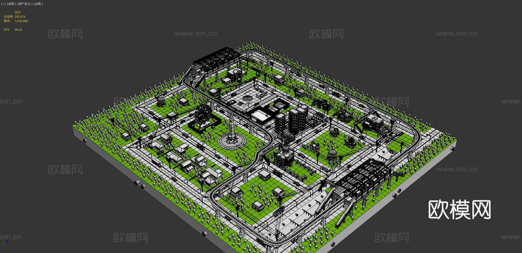 游戏城市建模su模型