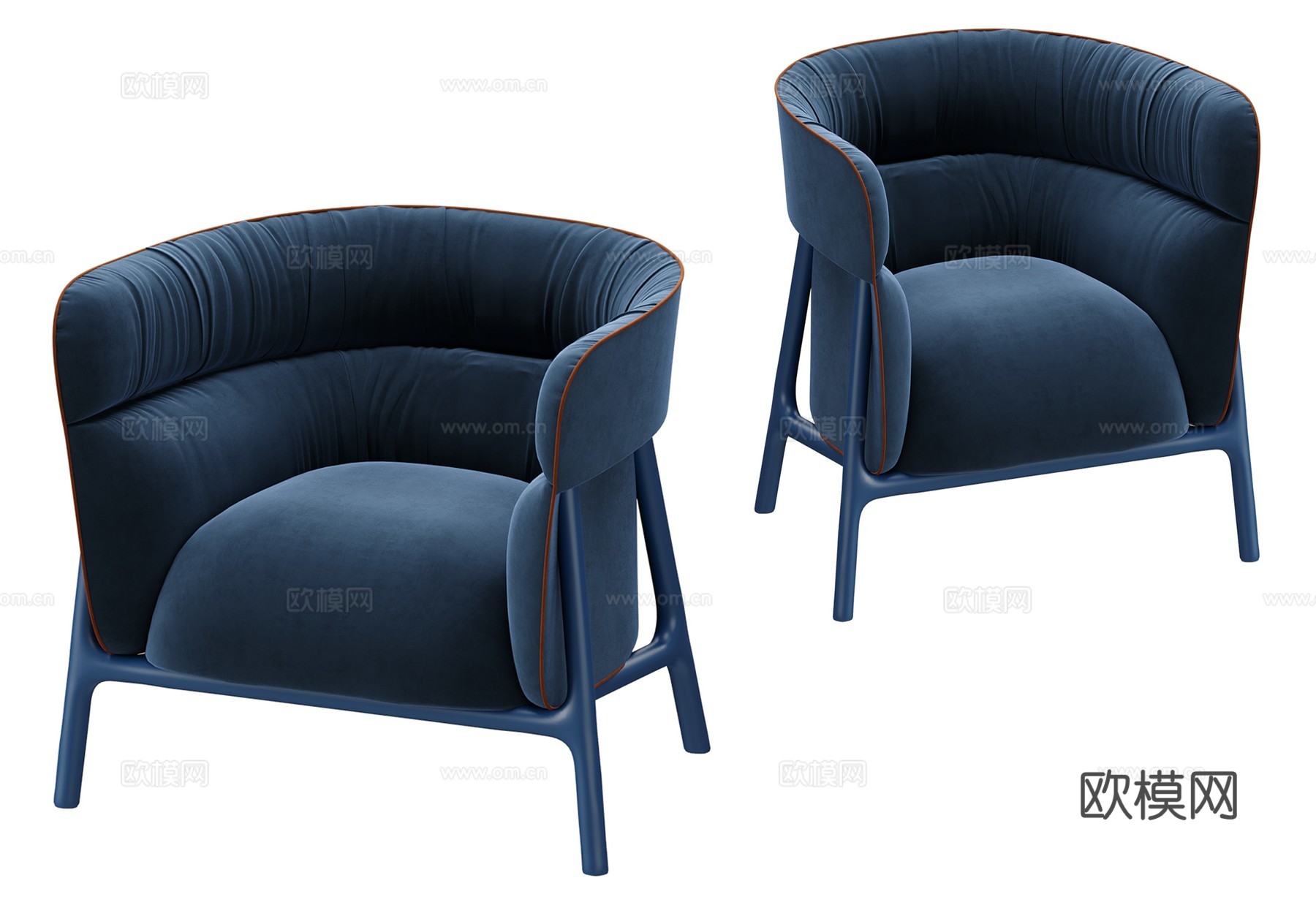 欧式休闲椅su模型下载（渲染图2）
