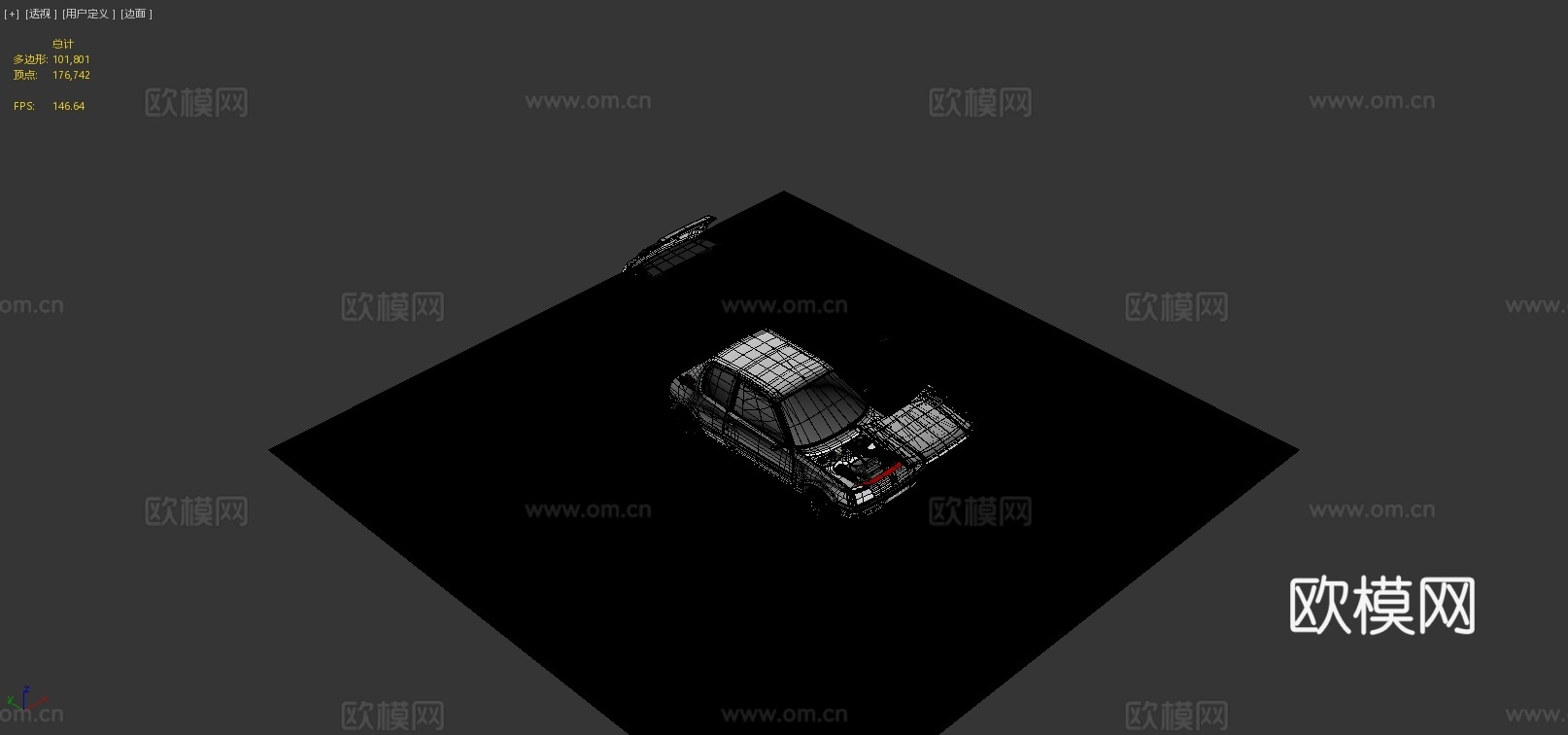 白色汽车su模型